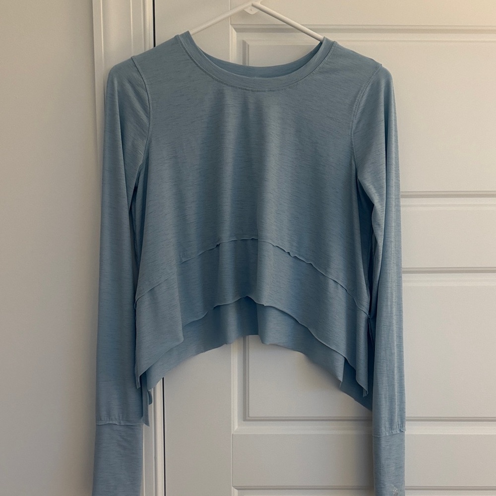 FP Movement by Free People Light Blue Long Sleeve Top